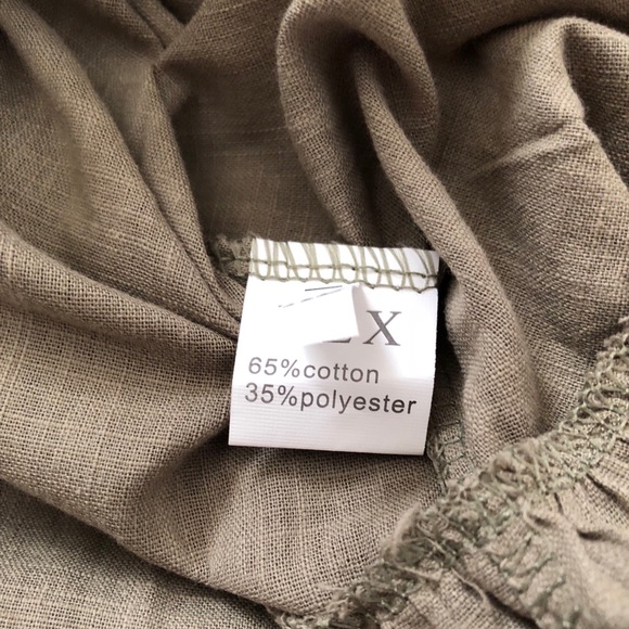 V Neck Button Down Ruffle Hem Shift Dress - Picture 7 of 7